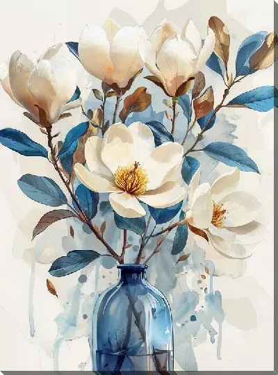 Картина маслом Букет цветов в вазе №447