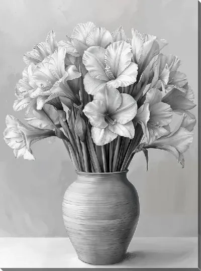 Картина маслом Букет цветов в вазе №449