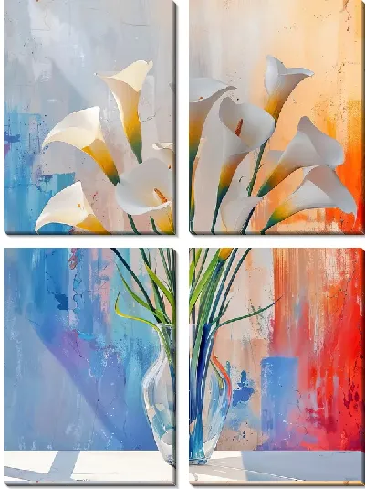 Модульная картина Букет цветов в вазе №455