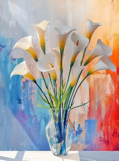 Плакат Букет цветов в вазе №455