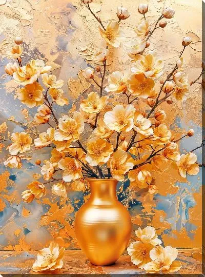 Картина маслом Букет цветов в вазе №460