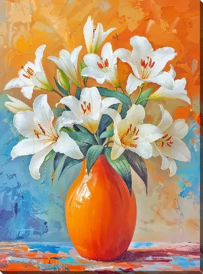 Картина маслом Букет цветов в вазе №471