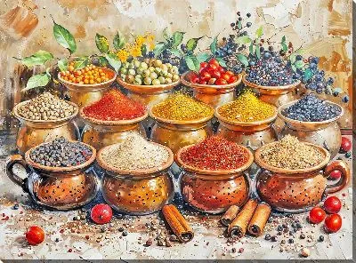 Картина маслом Специи №191