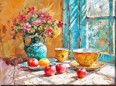 Картина маслом Посуда №2