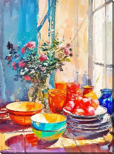 Картина маслом Посуда №9