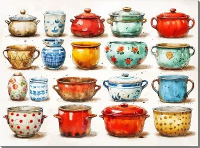 Картина маслом Посуда №11