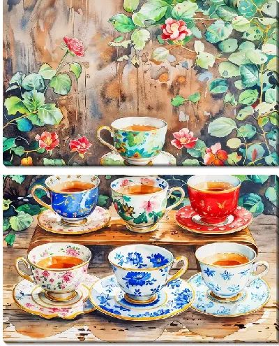 Модульная картина Чашки с чаем №17