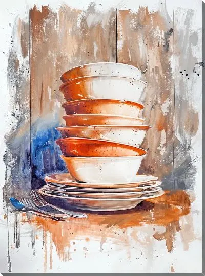 Картина маслом Посуда №23