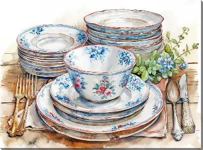 Картина маслом Посуда №28