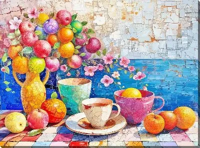 Картина маслом Посуда №47