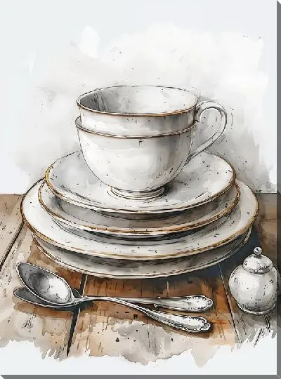 Картина маслом Посуда №52