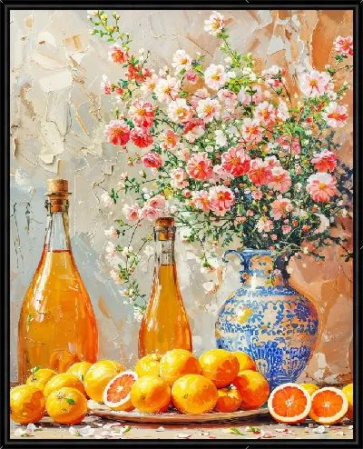 Картина Букет цветов и апельсины №60