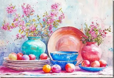 Картина маслом Посуда №74