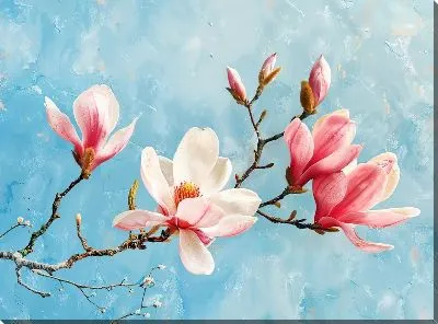 Постер Цветущая магнолия №59