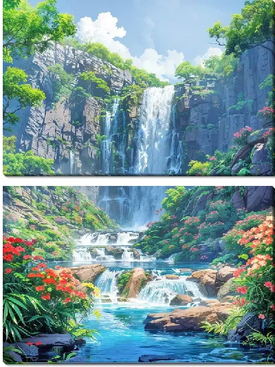 Модульная картина Водопад №207