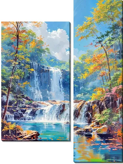 Модульная картина Водопад №216