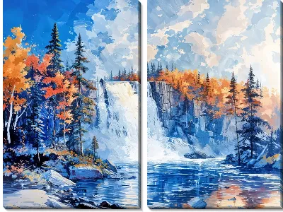 Модульная картина Водопад №218