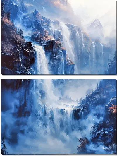 Модульная картина Водопад №228