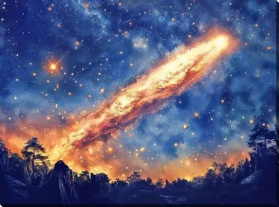 Картина маслом Астрономия №101