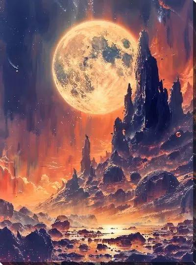 Картина маслом Астрономия №104