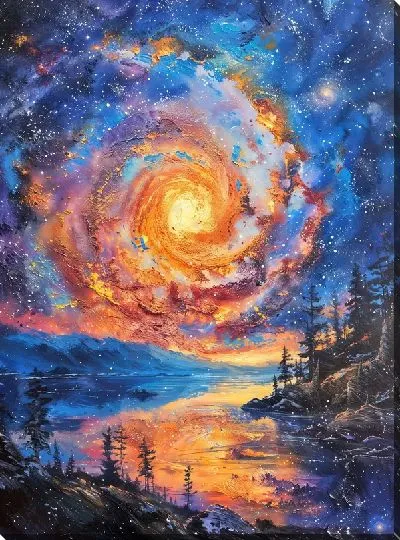 Картина маслом Астрономия №106