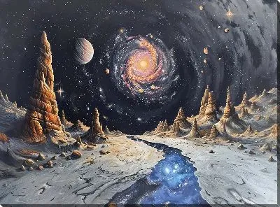 Картина маслом Астрономия №108