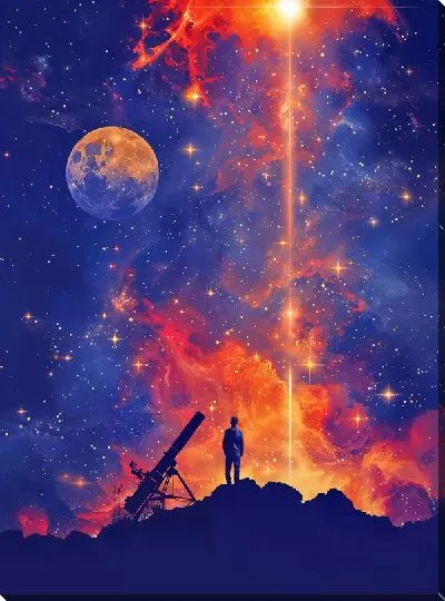 Картина маслом Астрономия №110