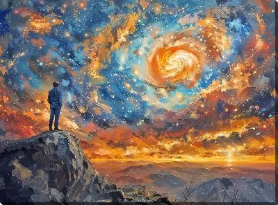 Картина маслом Астрономия №113