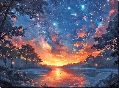 Картина маслом Астрономия №114