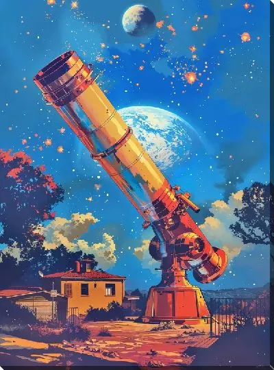 Картина маслом Астрономия №118