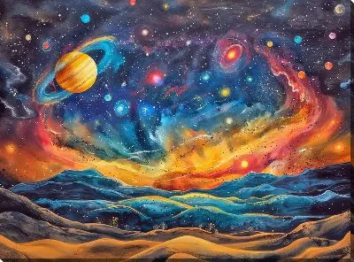 Картина маслом Астрономия №120