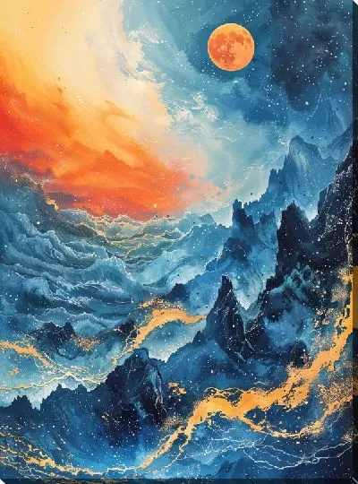 Картина маслом Астрономия №123