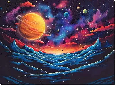 Картина маслом Астрономия №124