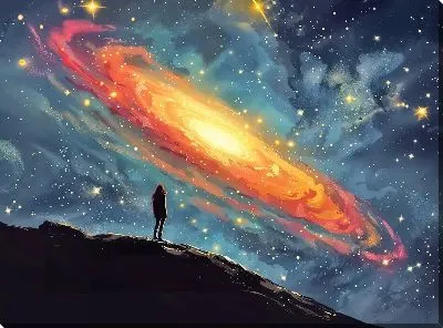 Картина маслом Астрономия №126