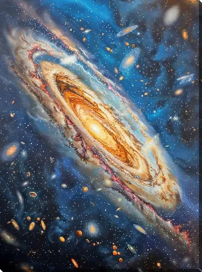 Картина маслом Астрономия №127