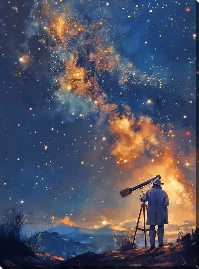 Картина маслом Астрономия №128