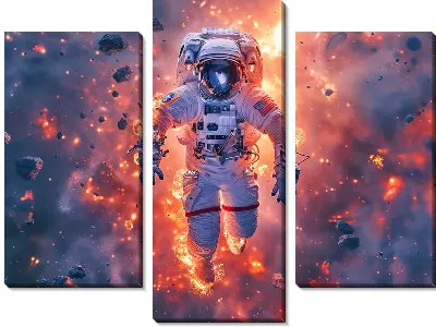 Модульная картина Космонавт №304