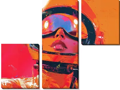 Модульная картина Космонавт №306