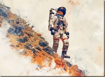 Картина маслом Космонавт №307
