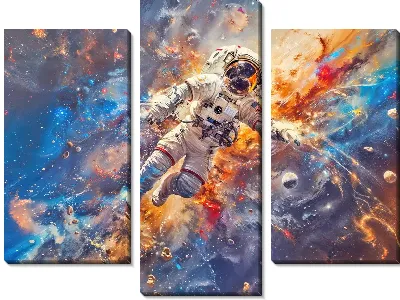 Модульная картина Космонавт №308