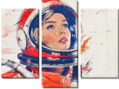 Модульная картина Космонавт №309