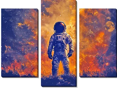 Модульная картина Космонавт №311