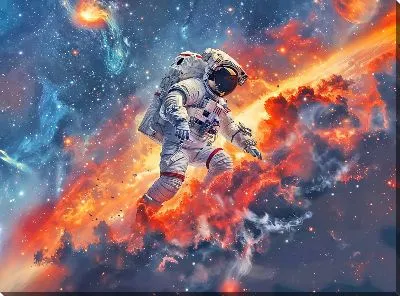 Картина маслом Космонавт №312
