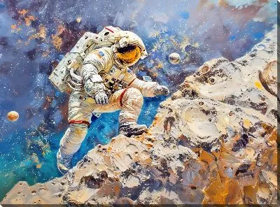 Картина маслом Космонавт №314