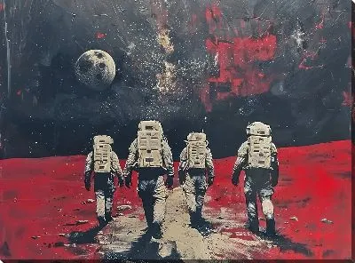 Картина маслом Космонавт №316