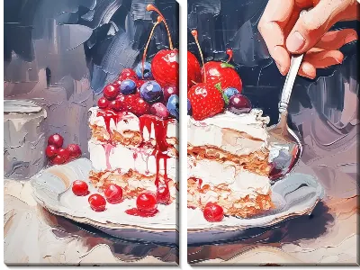 Модульная картина Десерт №55