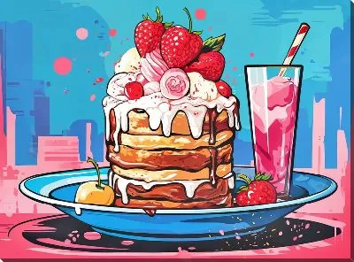 Картина маслом Десерт №56
