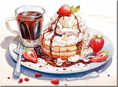 Картина маслом Десерт №57