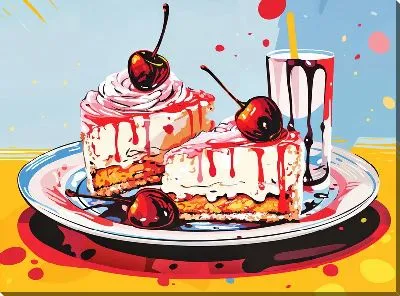 Картина маслом Десерт №72