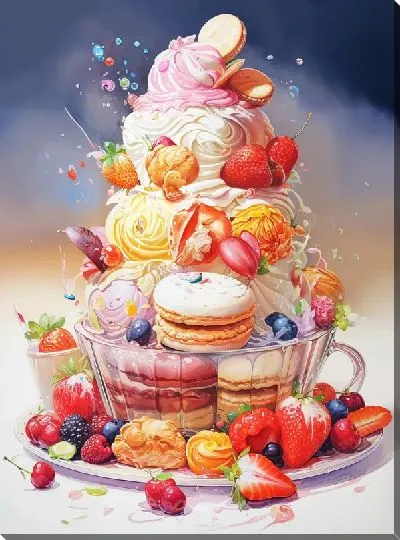 Картина маслом Десерт №76